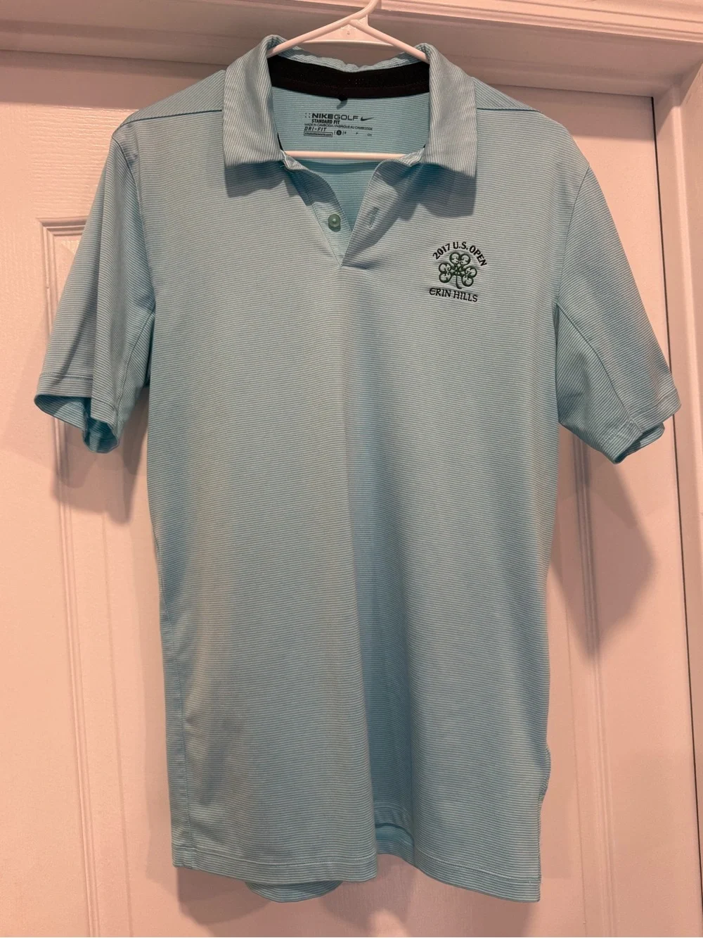Nike Light Blue Golf Polo Shirt - 2017 U.S. Open Erin Hills
